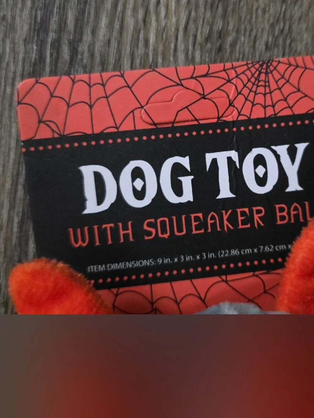 Plush Bat Squeaker Dog Toy - Gray & Black 9 In